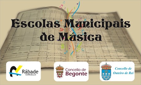 Aberto o  proceso para a matrícula das Escolas Municipais de Música Rábade, Begonte e Outeiro de Rei curso 2018-2019.