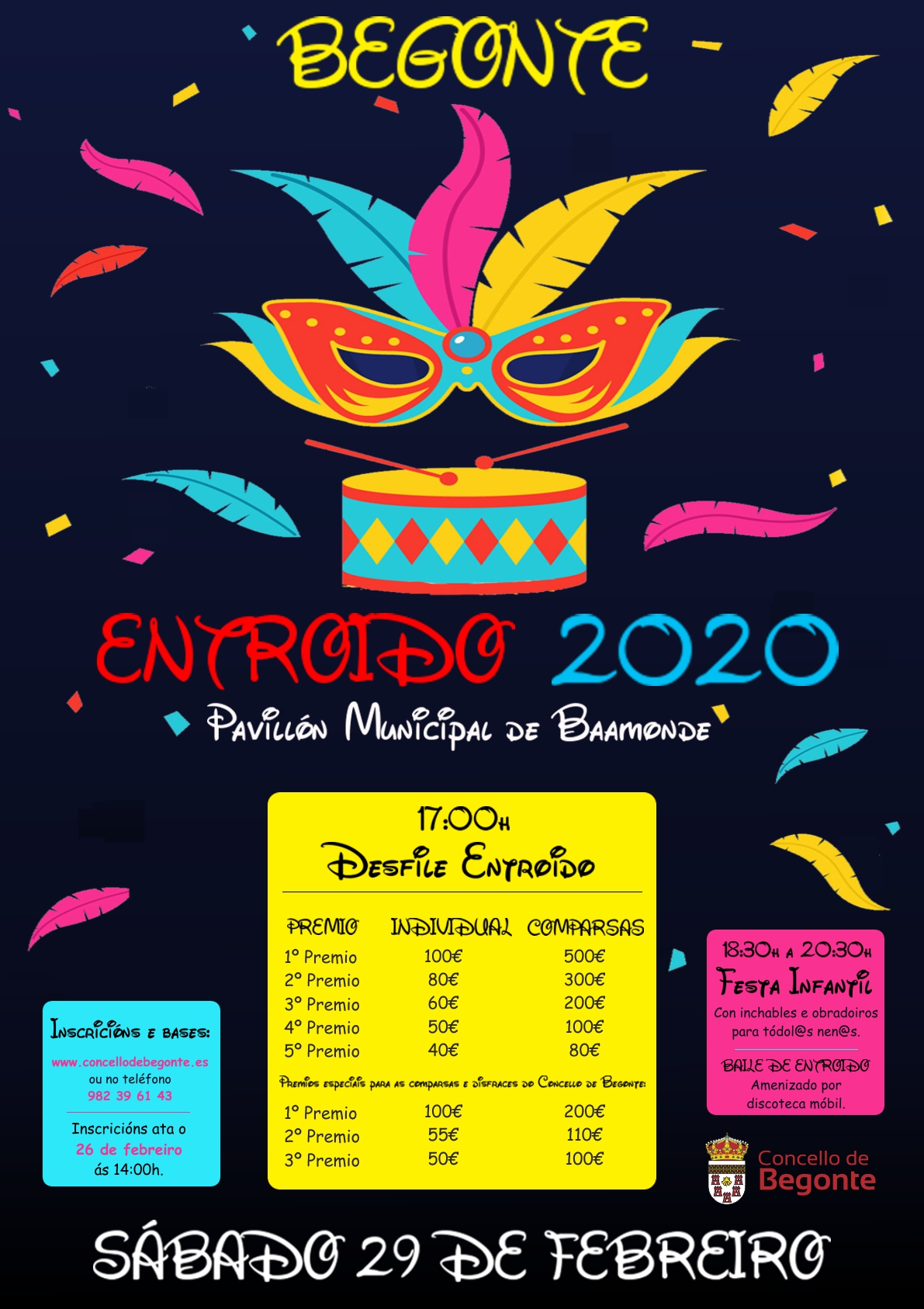 Cartel Entroido 2020 Begonte