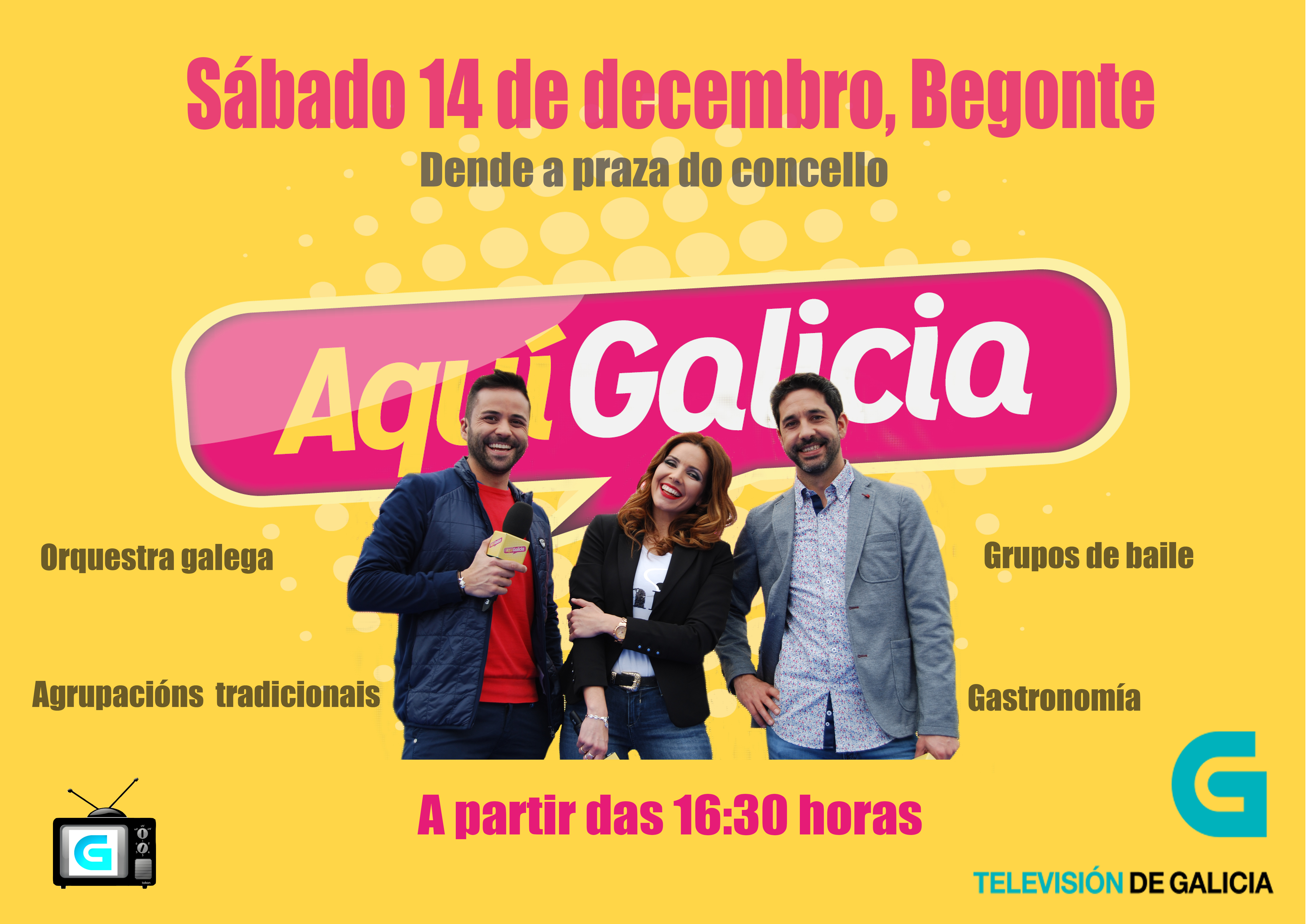 O programa Aquí Galicia da TVG en directo dende Begonte
