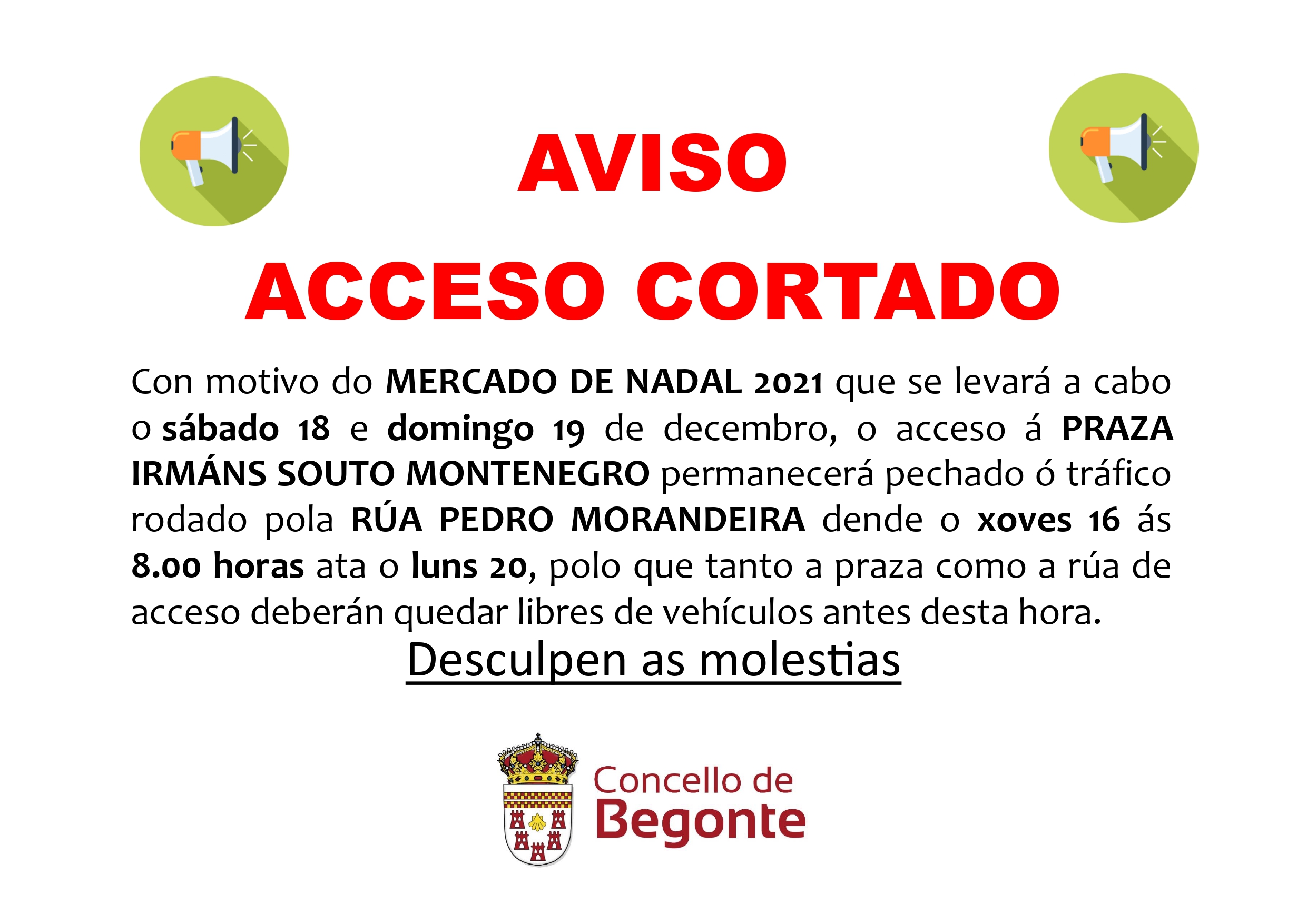 AVISO - ACCESO CORTADO