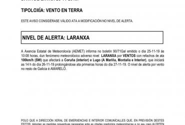 🚨 ALERTA POR VIENTO EN TIERRA