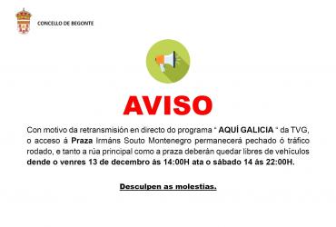 AVISO - CORTE DE CARRETERA